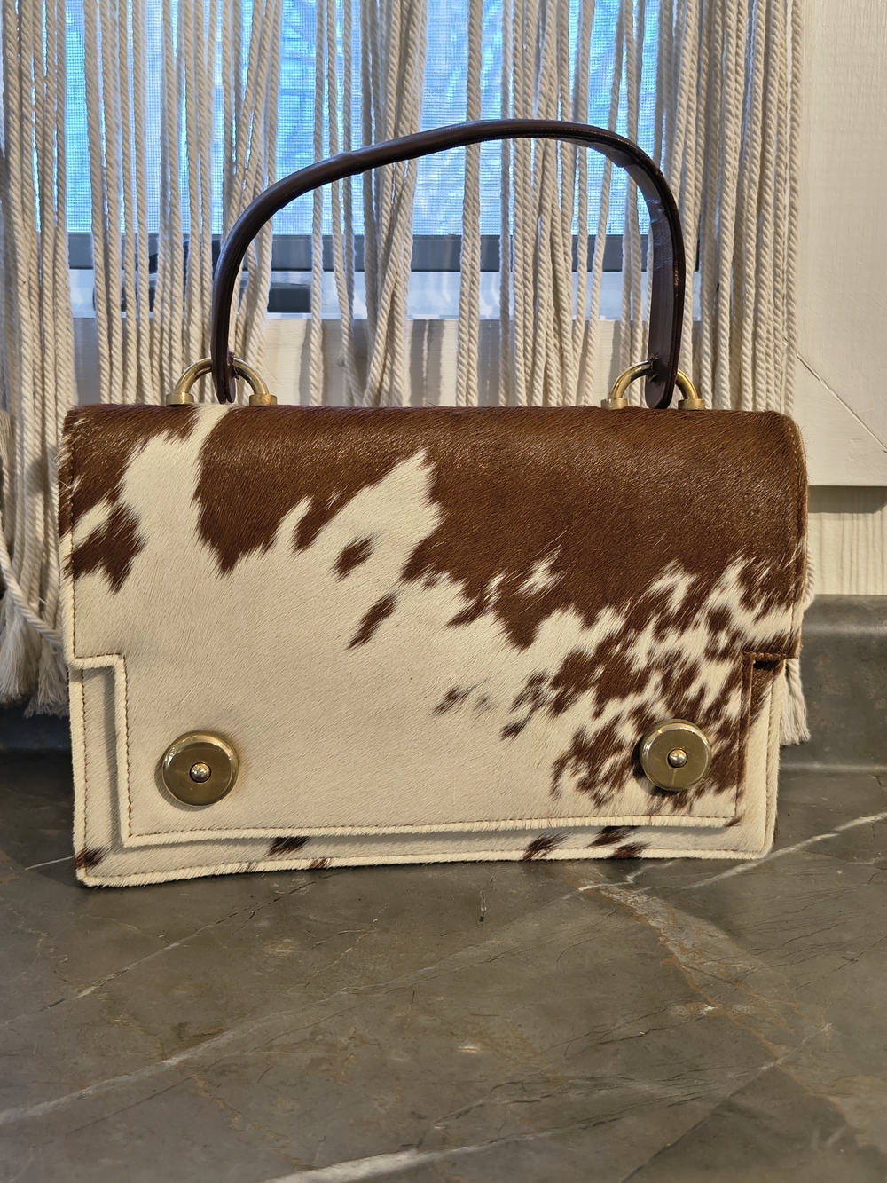 Cowhide Top-Handle Women's Bag